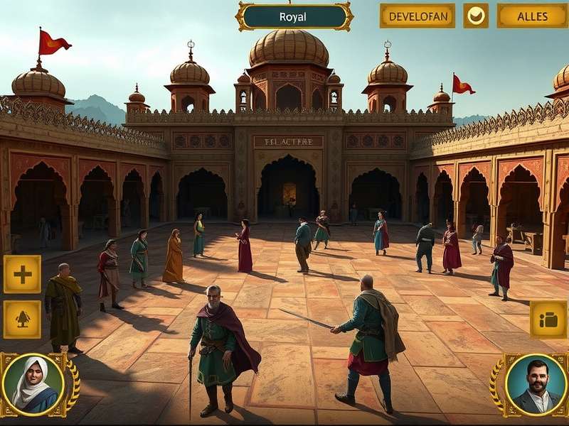 Mughal Court Intrigue character development screen